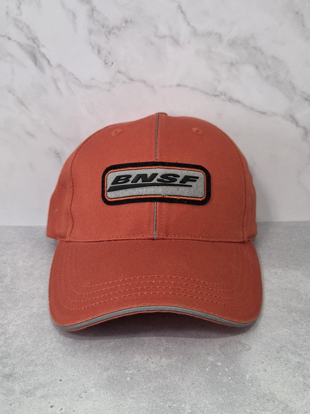 BNSF Railway Orange Reflective Strapback Hat Cap UPS Peak 2005 Railroad